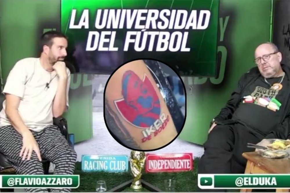 ¡Insólito! Un hincha de San Lorenzo se tatuó a Iker Muniain: la reacción de Flavio Azzaro y Duka