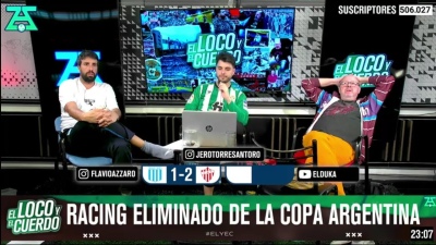 “Una vergüenza”: la opinión de Flavio Azzaro sobre la eliminación de Racing en su canal de streaming