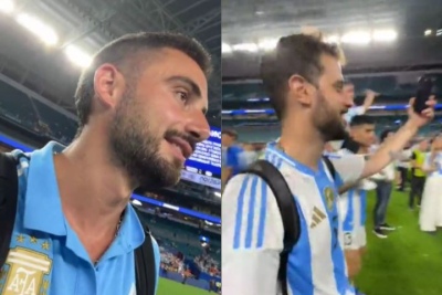 ¡Argentina campeón! El festejo de Nicolás Occhiato y Diego Leuco con los jugadores